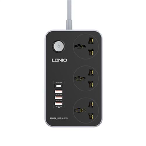 LDNIO 2500W 3 AC OUTLETS UNİVERSAL POWER STRİP SC3412