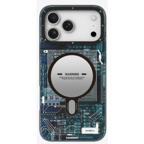 YOUNGKİT TEKNOLOJİ KILIF İPHONE 17 PRO MAX MAVİ/YEŞİL
