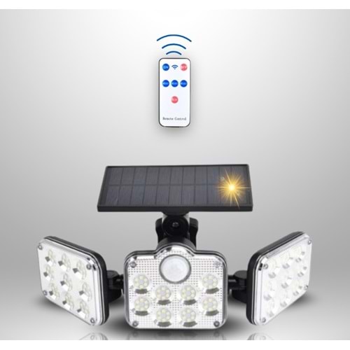 JD SOLAR 3LÜ SPOT KABLOLU OYNAR BAŞLIKLI 5 METRE