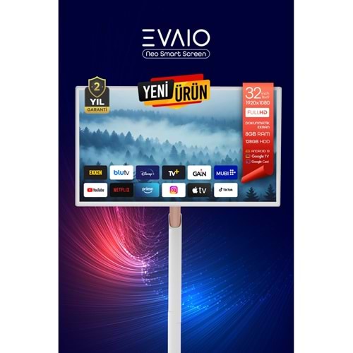 EVAİO NEO HD-320A 32 İNCH ANDROİD TAŞINABİLİR MOBİL EKRAN FULL HD