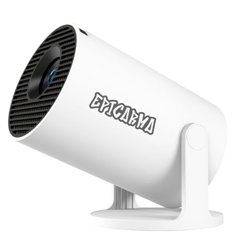 EPICARMA SMART MINI PROJECTOR ANDROID 14 İŞLETİM SİSTEMLİ 4K DESTEKLİ 180° DÖNEBİLEN TAŞINABİLİR SİNEMA PROJEKSİYON CİHAZI