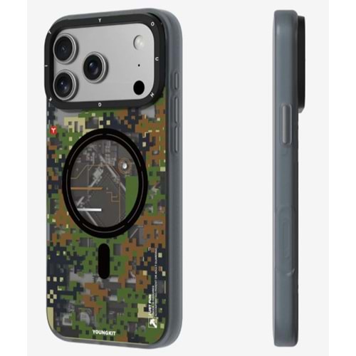 YOUNGKİT KAMUFLAJ KILIF İPHONE 17 PRO YEŞİL