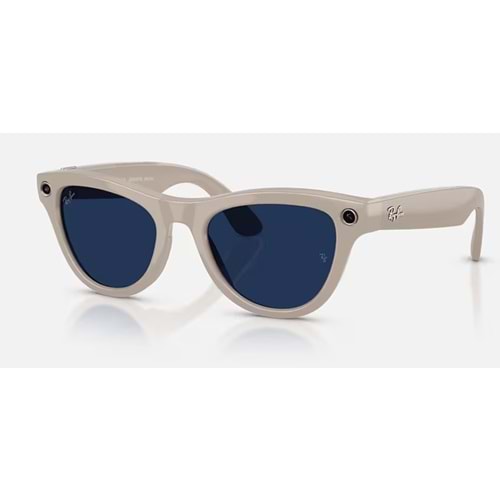 RAYBAN META SKYLER GEN 2 F SHİNY CHALKY GREY - L CLEAR/SAPPHİRE TRANSİTİONS