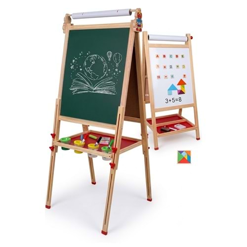 AHŞAP ÇİFT YÖNLÜ YAZI TAHTASI 9413-4