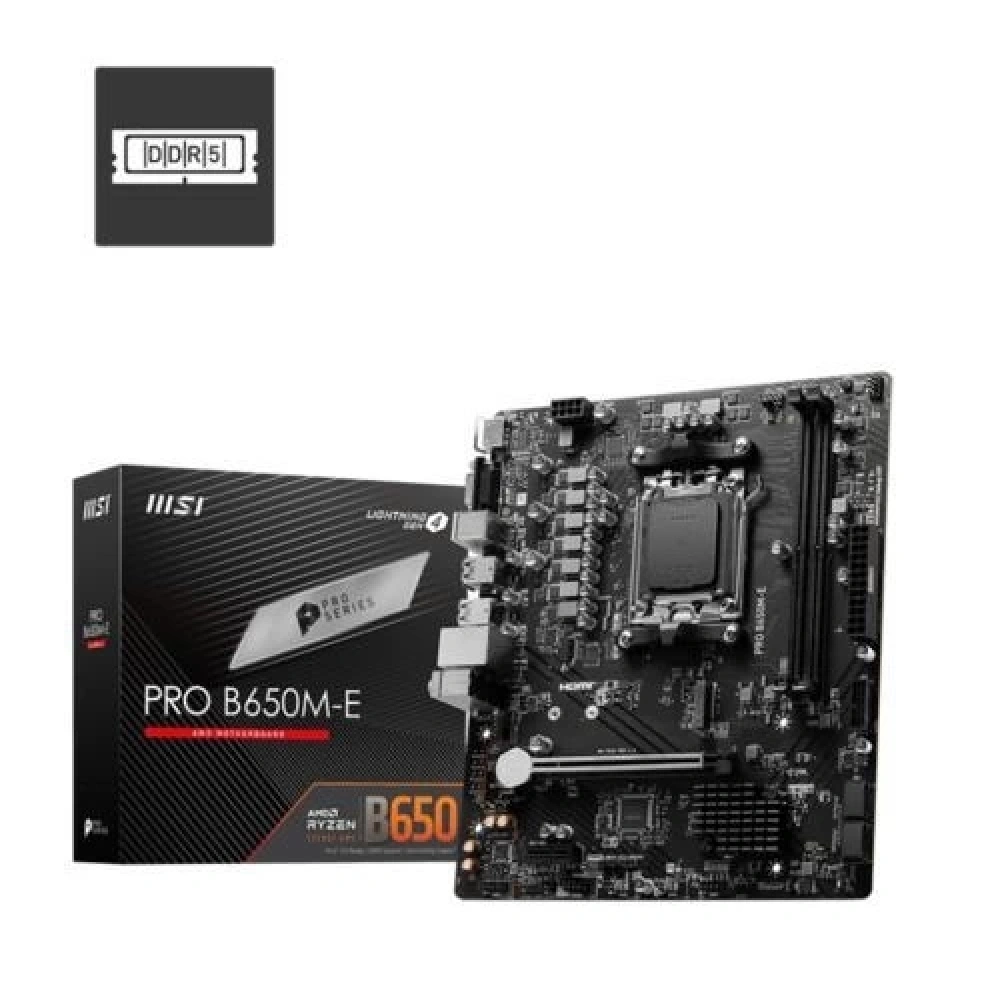 ANAKART MSI PRO B650M-E DDR5 M.2 6800(OC) mATX AM5