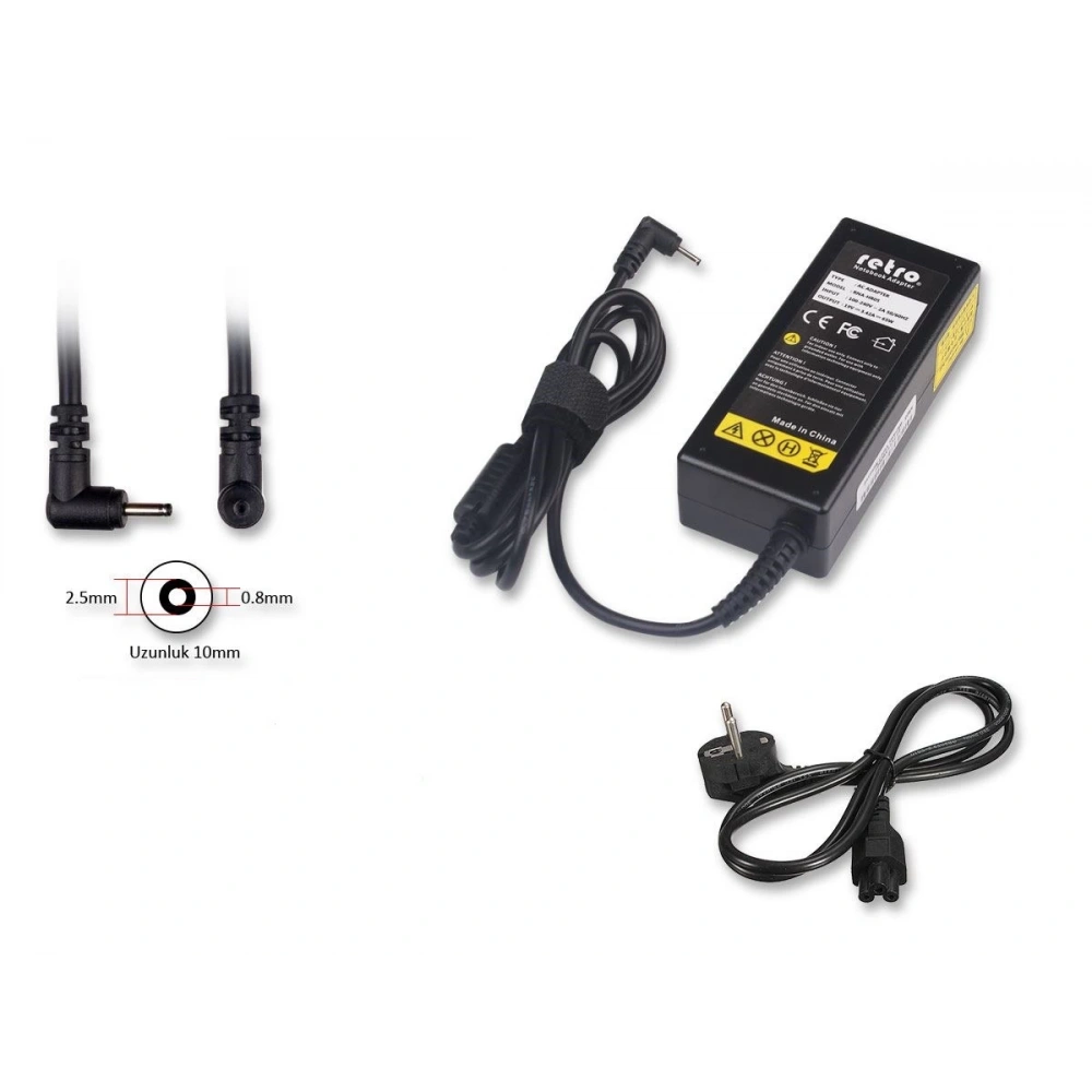 ADAPTOR DCA-HR05 19V 3.42A 65W 0.8mm x 2.5mm
