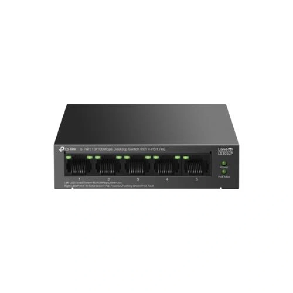 Switch Tp-Link Ls105Lp 5 Port 10/100 4 Port Poe 41W