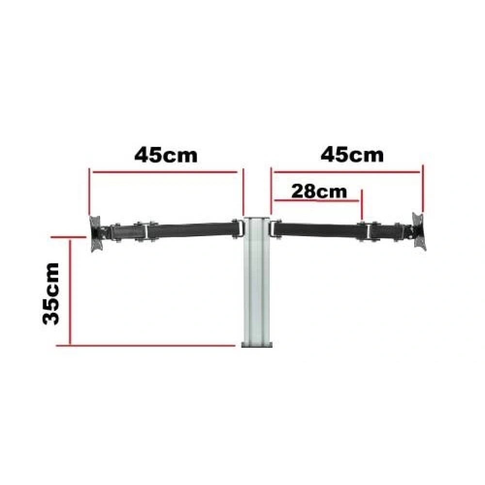17-27" MASA ÜSTÜ İKİLİ MONİTÖR ASKI APARATI MA-02
