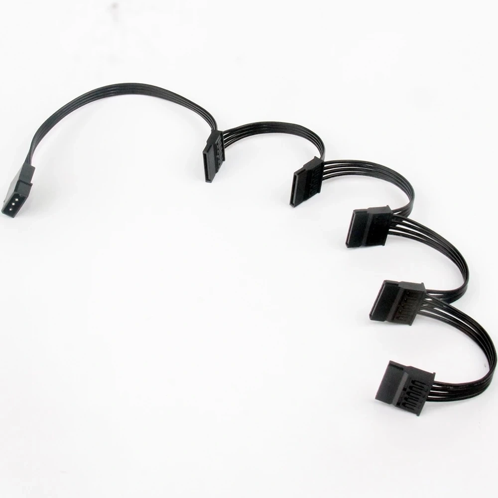 Kablo Molex Power To 5 Sata - 15 Pin Hdd Power Dönüştürücü