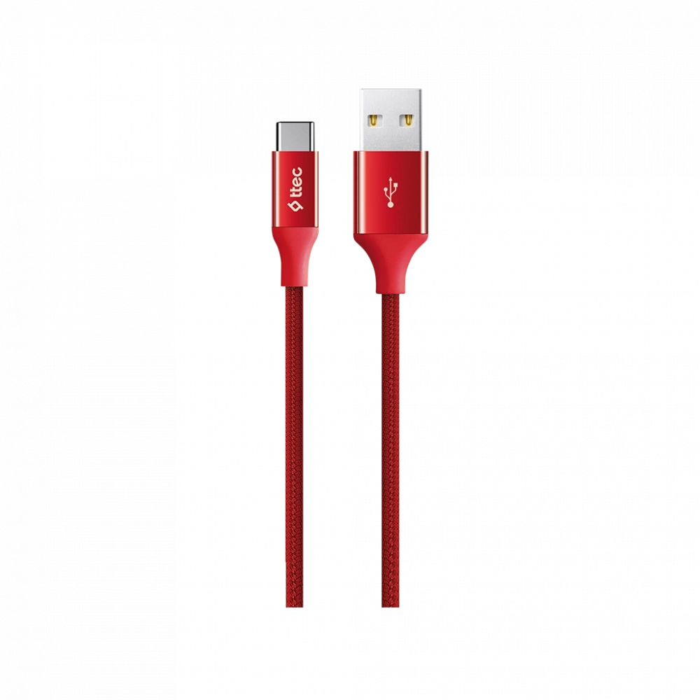 TTEC 2DK18K AlumiCable 120 cm Type-C - USB-A KIRMIZI