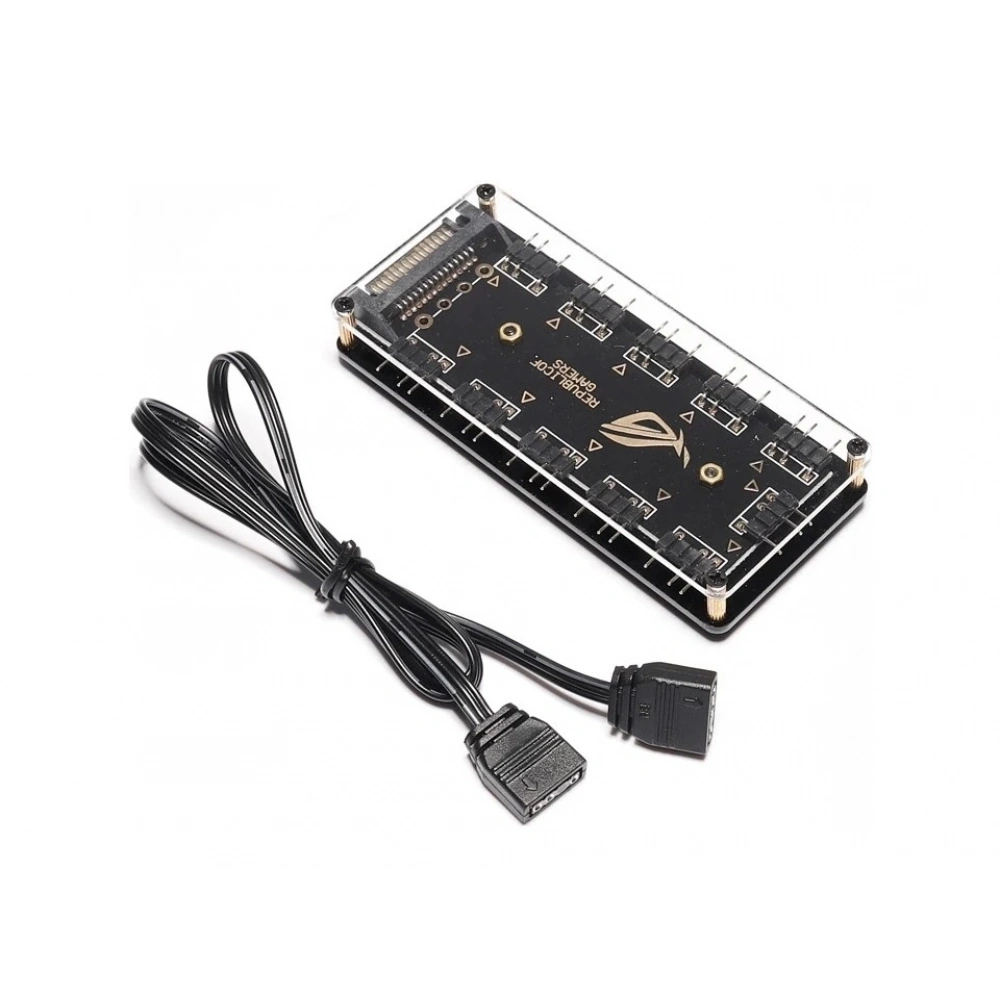 Argb Rgb Led Çoklayıcı 3 Pin 11 Port 5v Sata Power Güç Fan Çoklayıcı