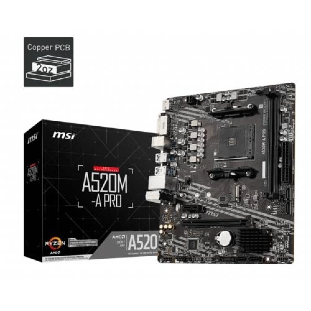 Anakart Msi A520M-A Pro Ddr4 S+V+Gl Am4