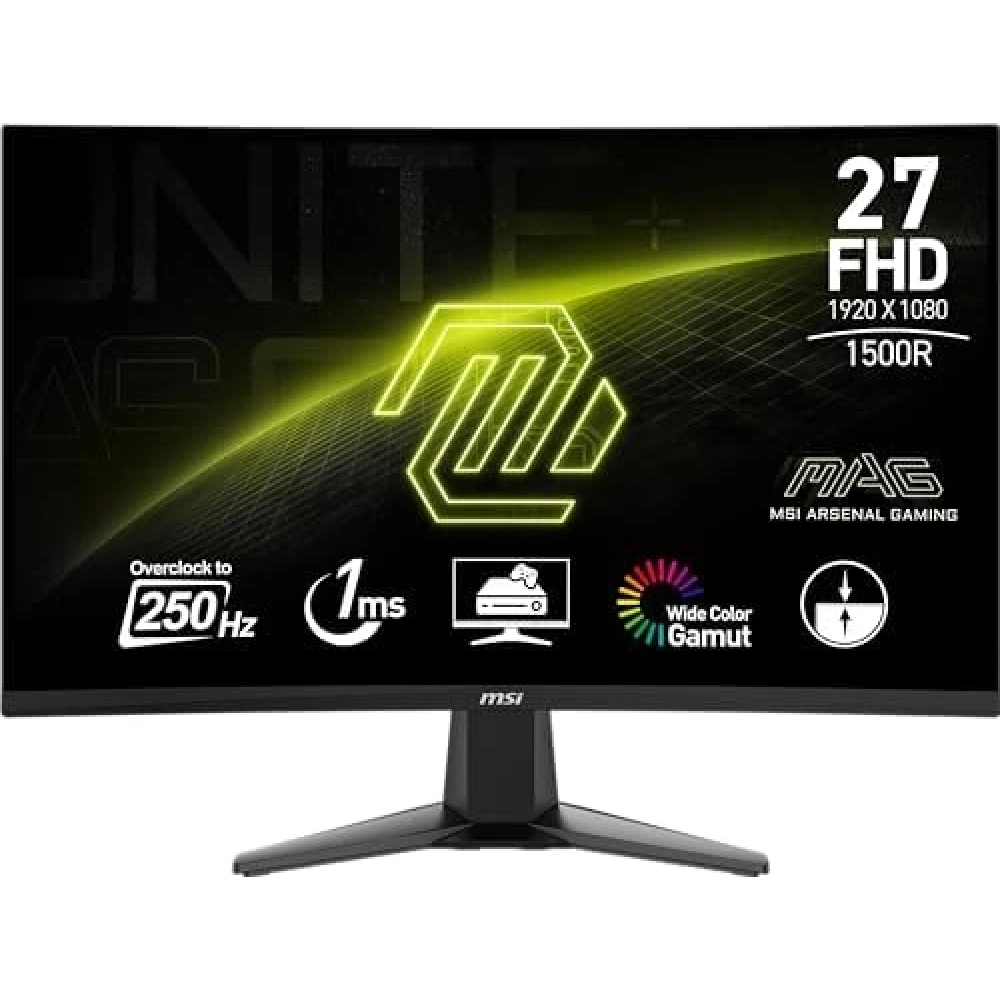 Monitör Msi 27" Mag 27C6X Curved 1500R Va 1Ms 250Hz(Oc) Fhd