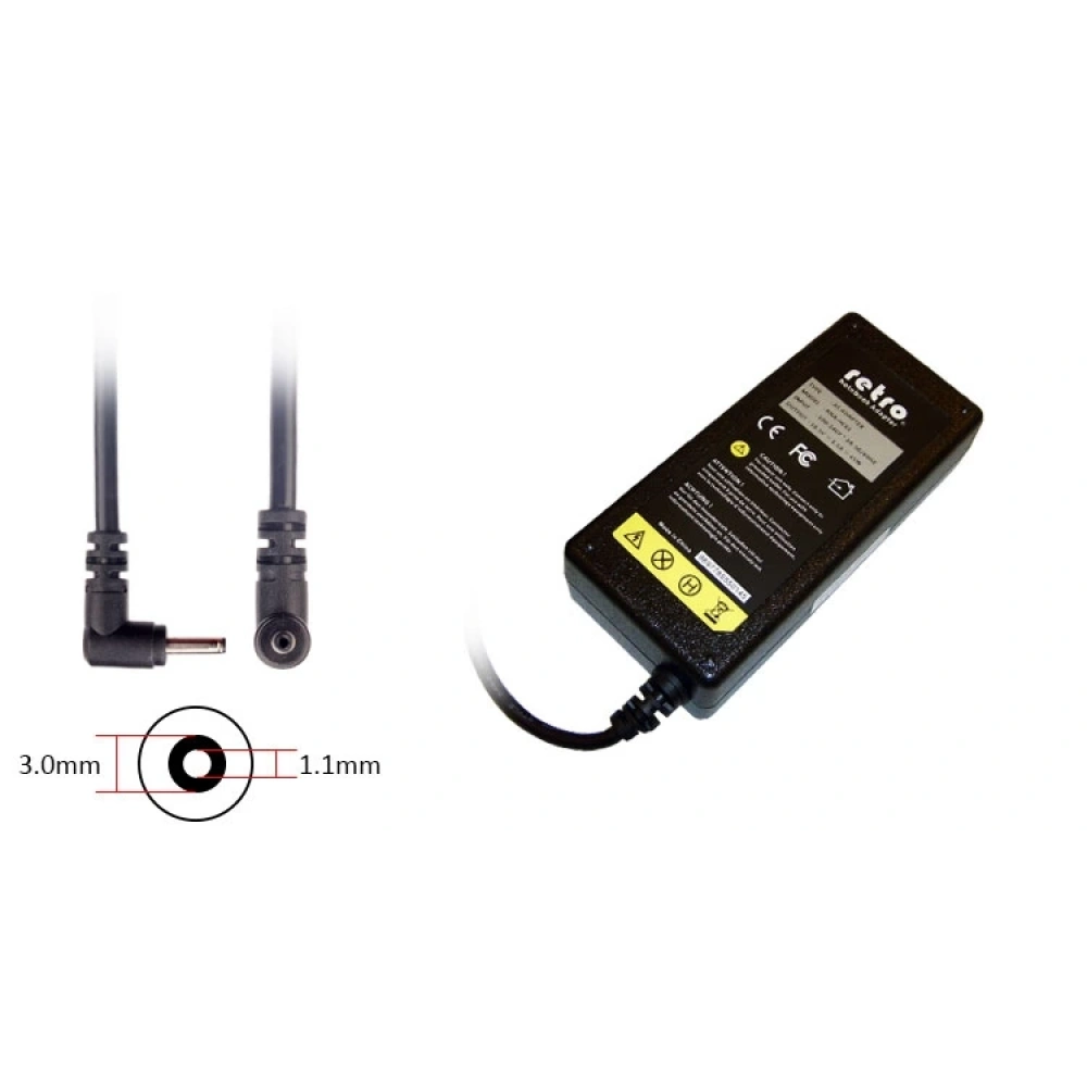 ADAPTOR DCA-AS067 19V 2.37A 45W 1.1mm x 3.0mm