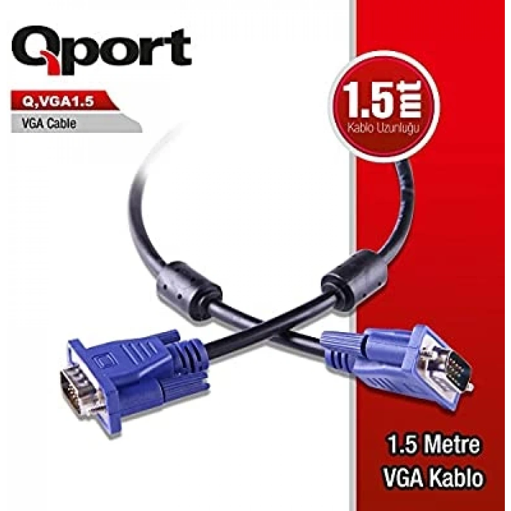 Kablo Qport Q-Vga1.5 1.5Mt Vga