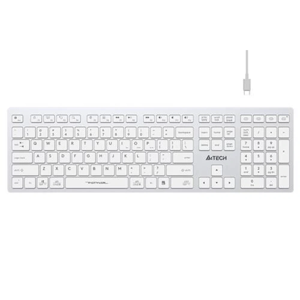 Klavye A4Tech Fbx50C Beyaz Bluetooth+2.4G Fn-Mm-Şarjlı Tr Layout