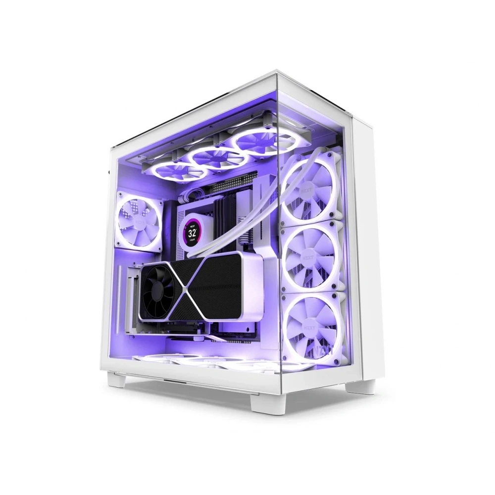 Kasa Nzxt H9 Elite White RGB Tempered Glass USB 3.2 Atx Mid Tower