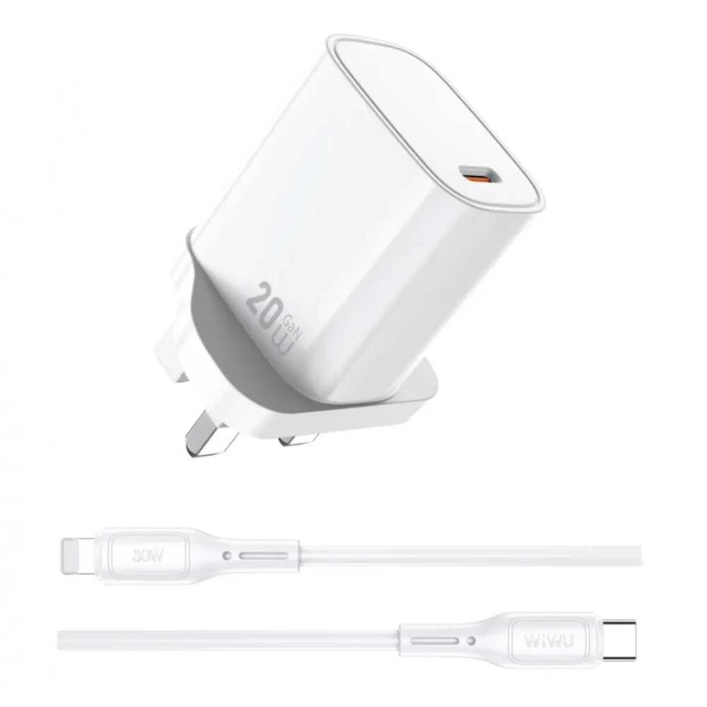 Wiwu 20w Essen Gan Fast Charger+Cable