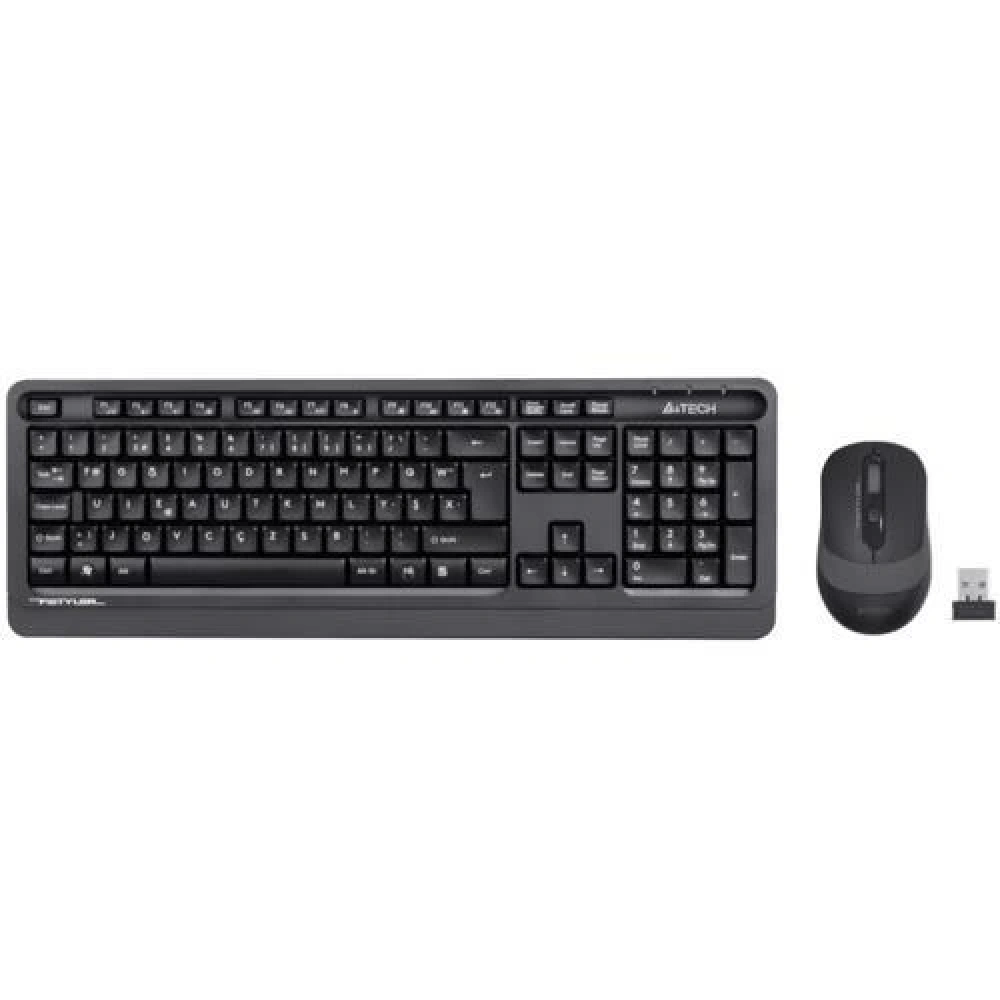 KABLOSUZ KLAVYEMOUSE A4TECH FG1010 F GRİ TR LAYOUT