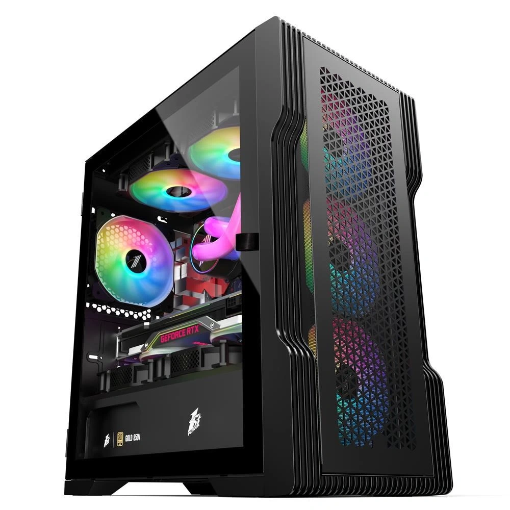 1St Player Trilobite T3 Siyah 600W 80+ Argb 4X12Cm Fan Temperli Cam