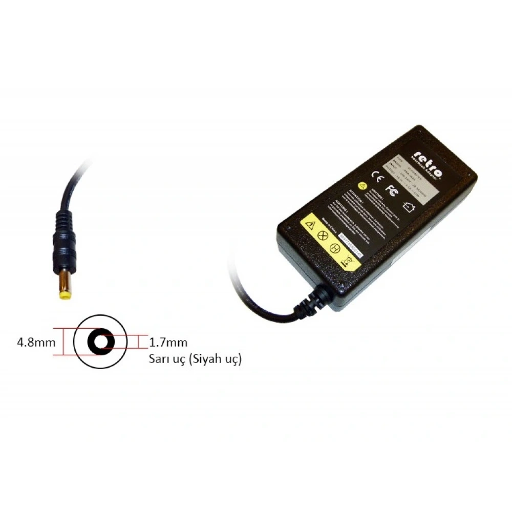 ADAPTOR DCA-AS046 9V 2.6A 24W 4.8mm x 1.7mm