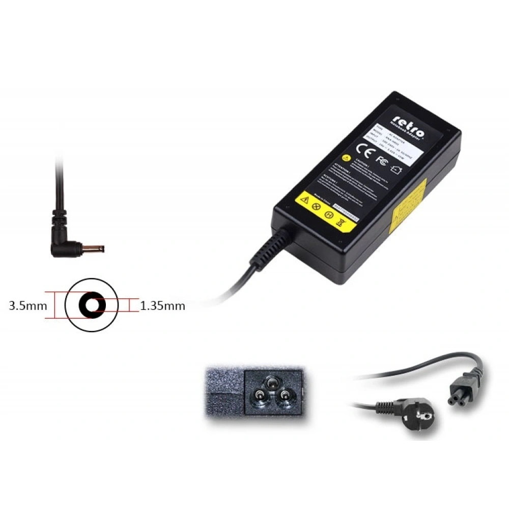 ADAPTOR DCA-HR04 19V 3.42A 3.5mm x 1.35mm 65w