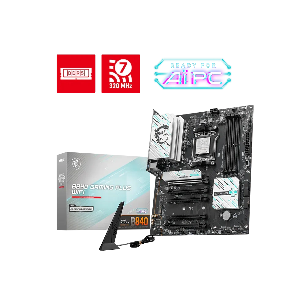 Msi B840 Gaming Plus Wifi Ddr5 8000(Oc)Mhz Wifi7 Atx Am5