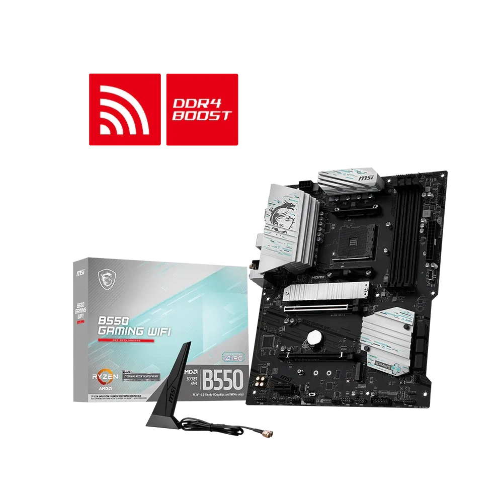 Msi B550 Gaming Wifi Am4 Ddr4 4866(Oc)Hdmi Dp 2X M.2 Usb 10Gbps 1G Lan