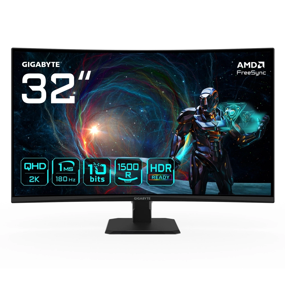Gigabyte GS32QCA 31.5" 180Hz 1ms Hdmi DisplayPort Curved 2K Gaming