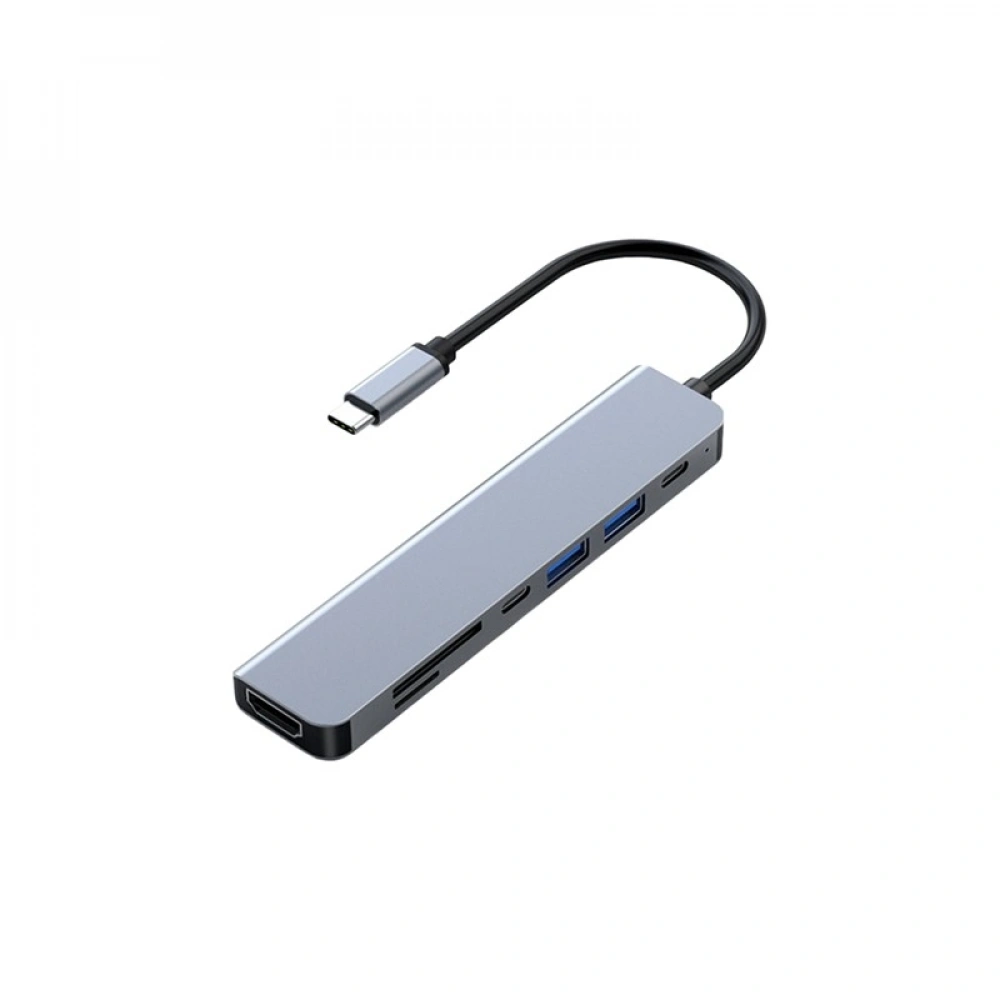 Frisby Fa-7684C Type-C 7in1 USB-C+HDMI+SD/TF+USB3.0+PD+USB-C