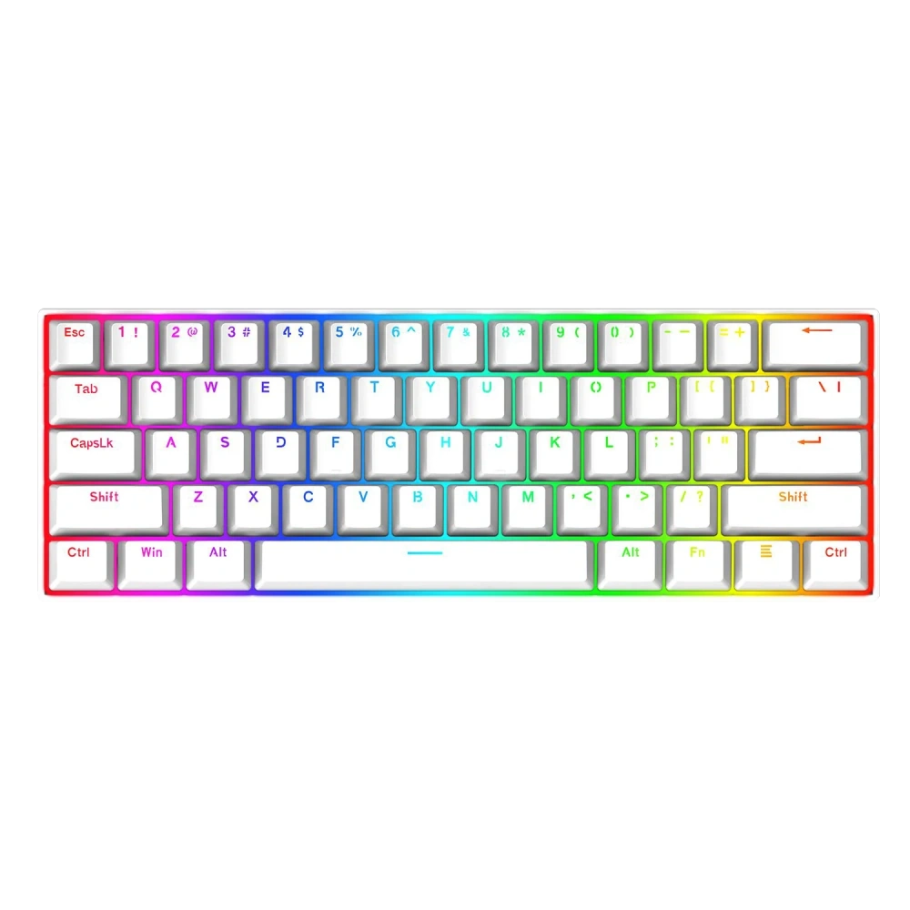 Redragon K630w-Rgb Dragonborn Blue Switch %60 Beyaz Q Tr Layout