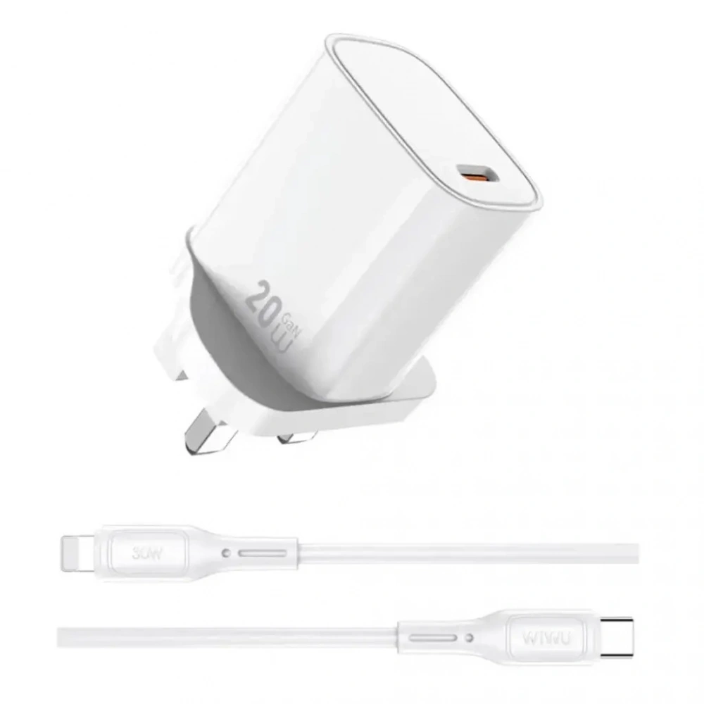 Wiwu Essen Wi-G007 Fast Charger + Ligtning Cable 20w