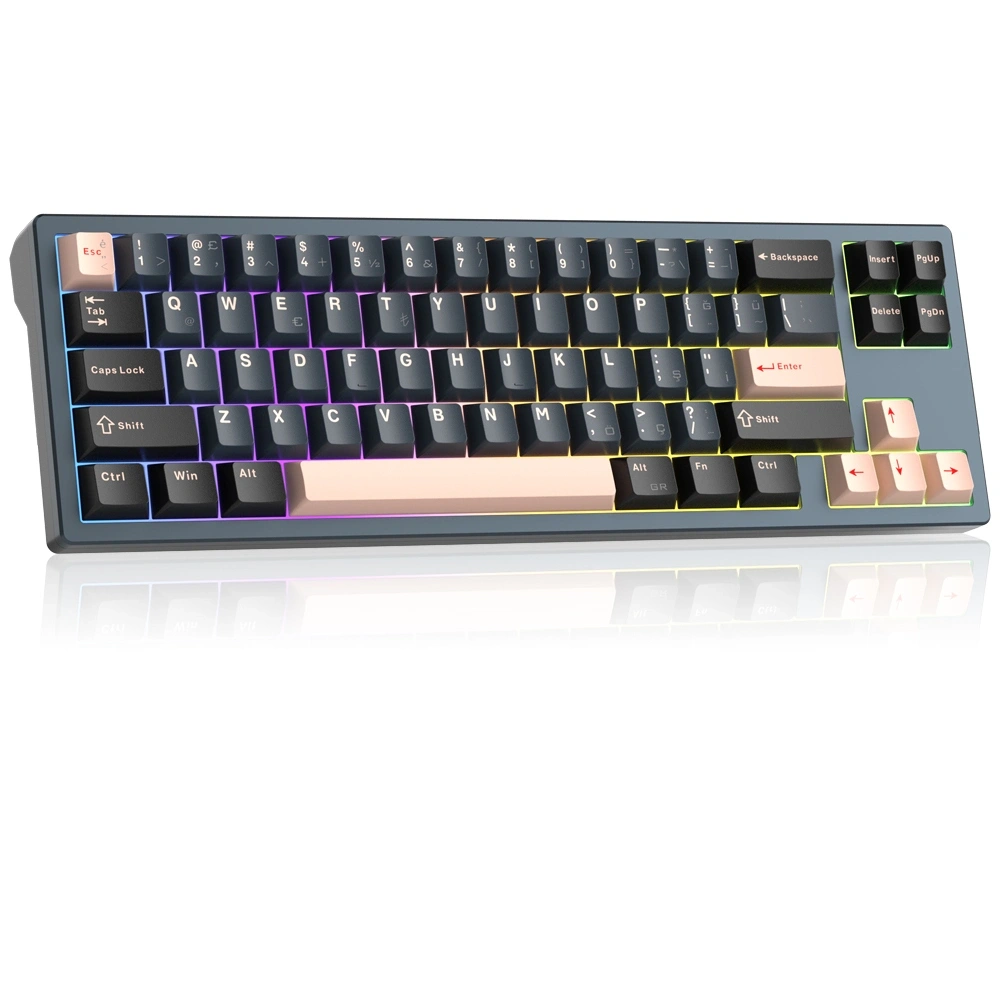 MageGee Captain72 68Tuş Kablosuz Manyetik CNC RGB HotSwap Gasket Siyah