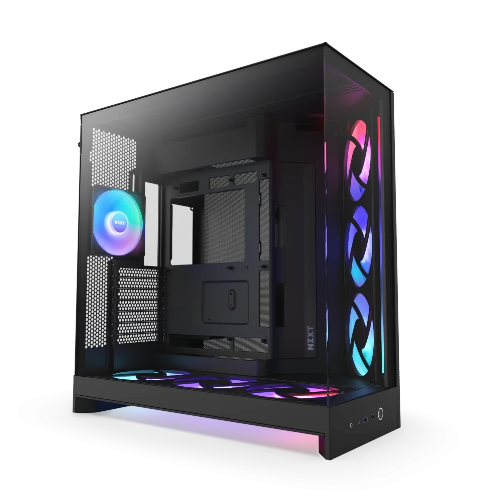 Nzxt H9 Flow RGB+ Large Dual-Chamber Mid-Tower ATX Airflow Siyah