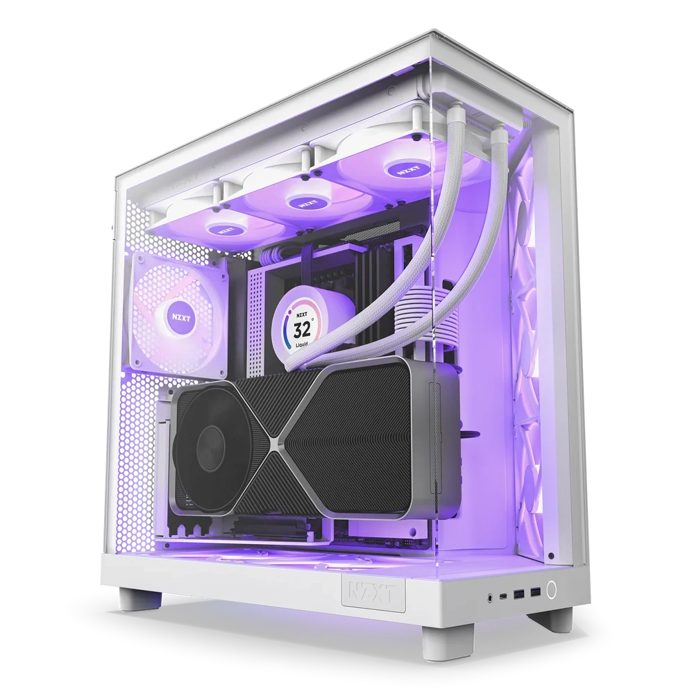 Nzxt H6 Flow RGB CC-H61FW-R1 Beyaz ATX Mid Tower