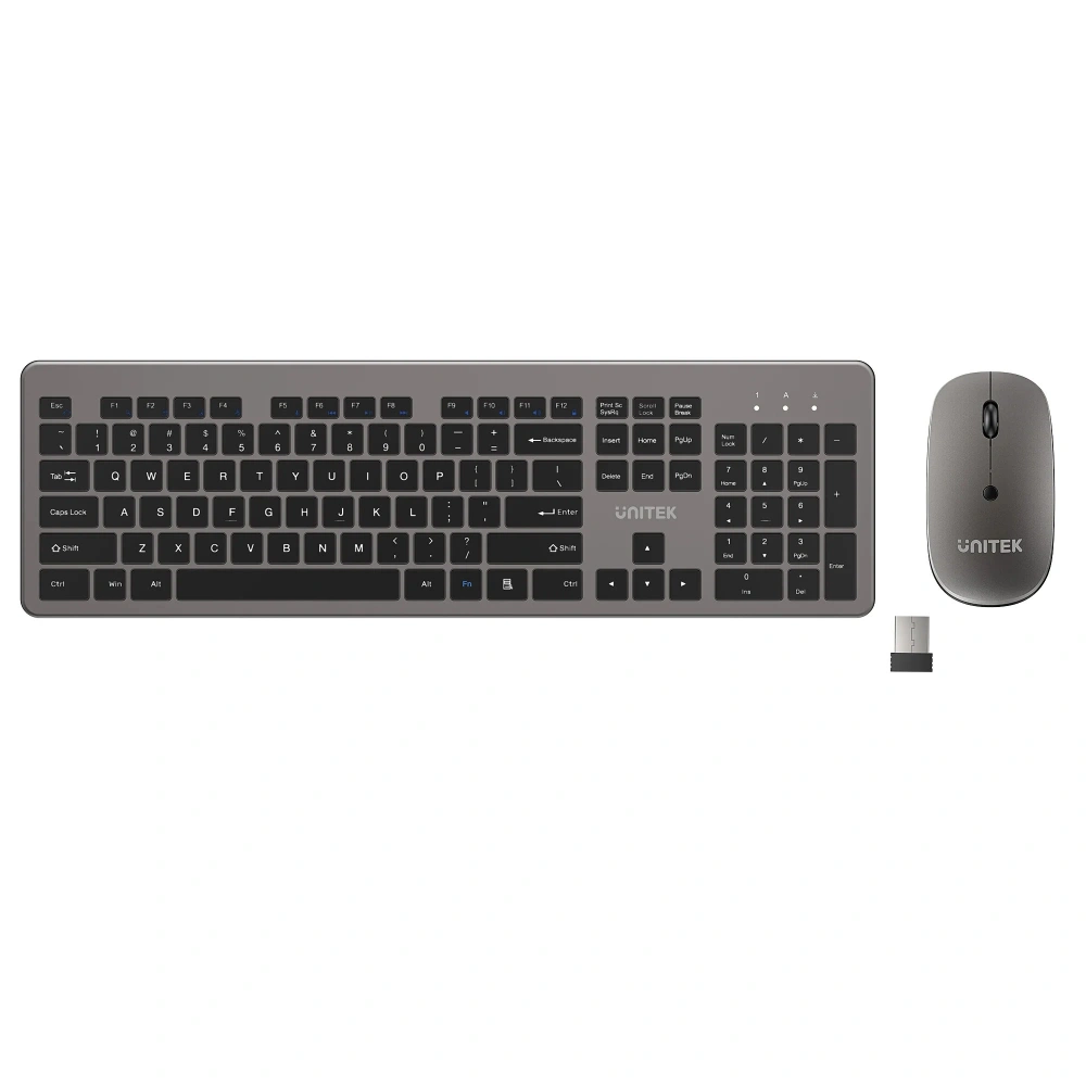 Unitek SlimDuo 2.4GHz Kablosuz Klavye Mouse Seti (T054AGY01-US)