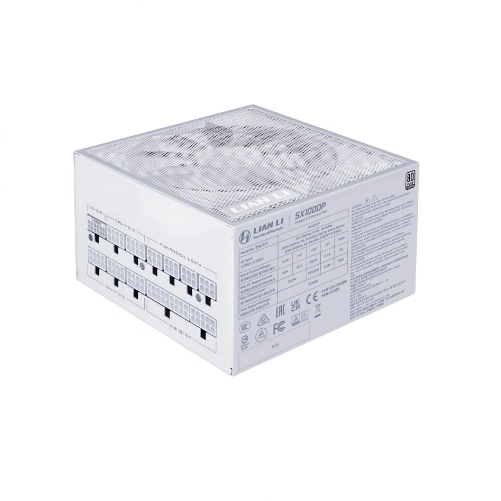 Power Supply Lian Li SX1000P Beyaz 1000W 80+ Platinium G9P.SX1000P.W00