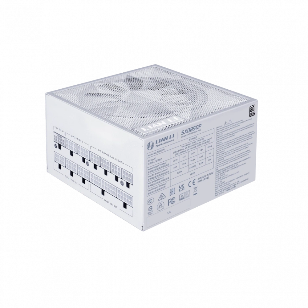 Power Supply Lian Li SX850P Beyaz 850W 80+ Platinum G9P.SX0850P.W000EU